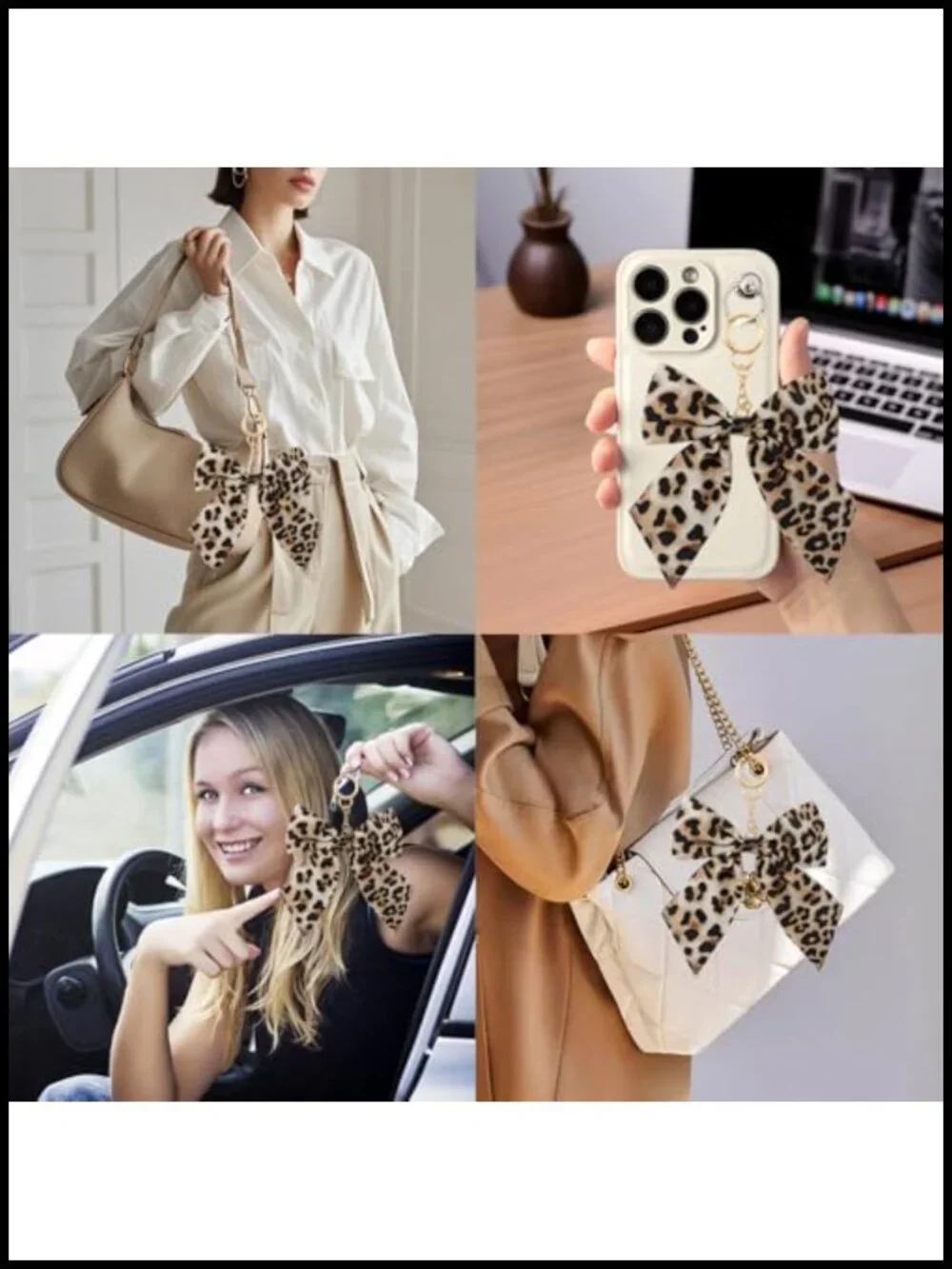 Vintage Bow Keychain - Alloy Pearls Bag Charm